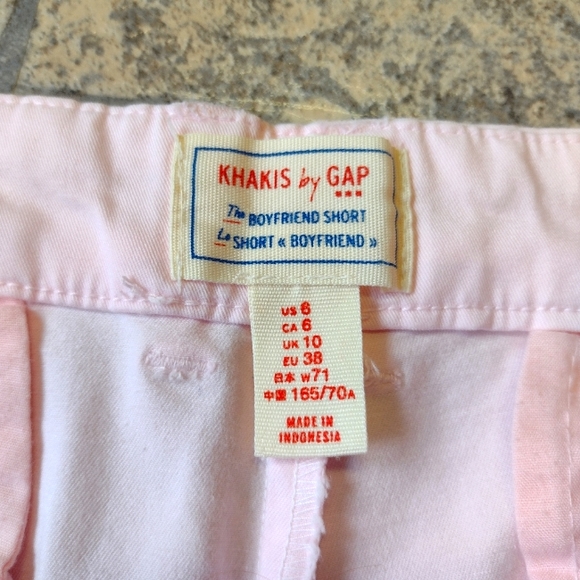 Khakis by Gap The Boyfriend Short ombre pink dip dyed size 6 - Picture 3 of 5